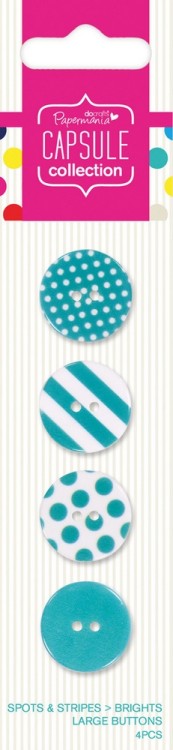 Docrafts PMA354405 Набор пуговиц Spots & Stripes Brights - Green