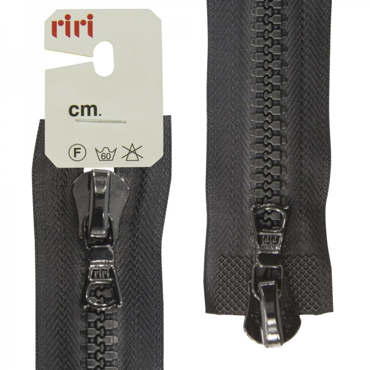 Riri 6016575/85/2110 Молния тракторная, разъемная, 2 замка, 8 мм, 85 cм, черный