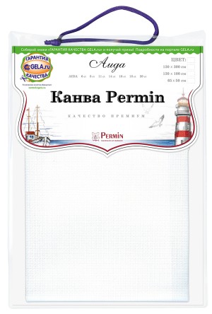 Permin 357/50/00 Канва Aida 14ct - отрез 50 x 65 см