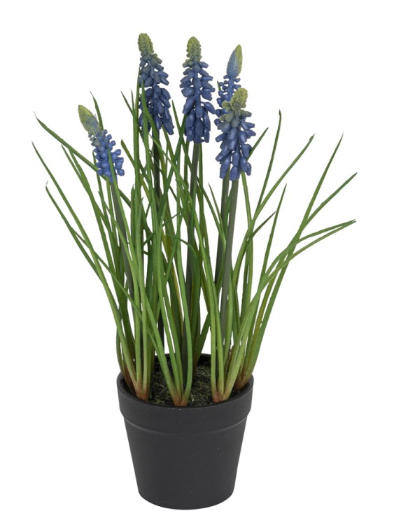 Fiebiger Floristik 203194-706 Цветок декоративный в кашпо "Мускари"