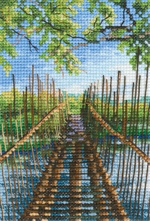 Набор для вышивания РТО C313 Пешеходный мост на озере Остин
