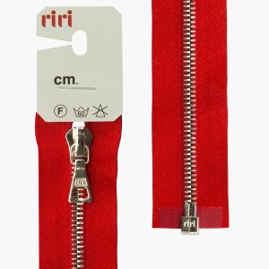 Riri 3000079/65/9426 Молния металлическая, разъемная, на атласной тесьме, 4 мм, 65 см, ярко-красный