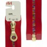 Riri 3513883/80/2407 Молния металлическая, разъемная, разноцветное звено, 6 мм, 80 см, красный
