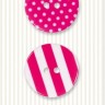 Docrafts PMA354406 Набор пуговиц Spots & Stripes Brights - Pink
