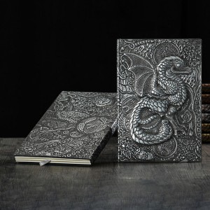 Сокровища дракона блокнот серебро с 3-d обложкой