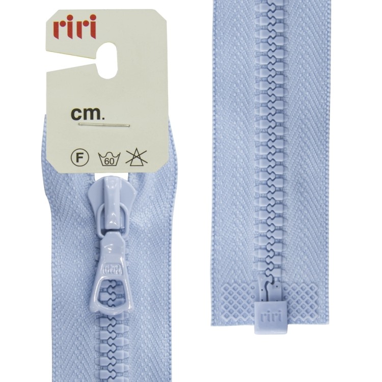 Riri 5753720/40/2603 Молния тракторная, разъемная, 6 мм, 40 cм, светло-голубой