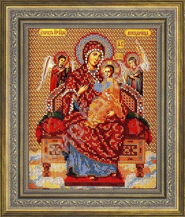 Мир багета 26БК 486-180_ПЛ Рама для иконы "Всецарица" Радуга бисера
