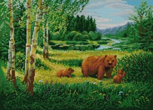 Конек 1233 Пейзаж с медведями