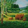 Конек 1233 Пейзаж с медведями