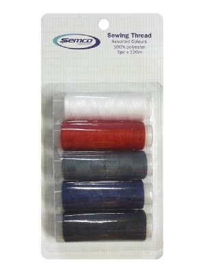 Hemline +S021.80281719 Нити для шитья, набор 5 цветов