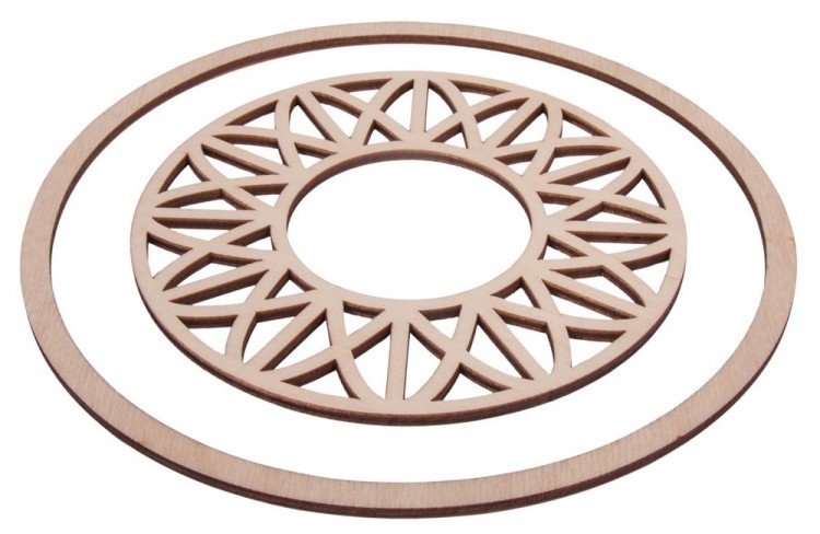 Rayher 62821000 Основа для ловца снов "Диск в стиле модерн и кольцо"