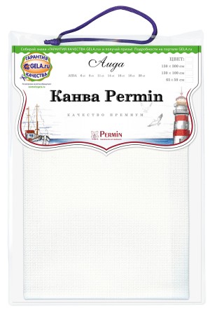 Permin 357/50/101 Канва Aida 14ct - отрез 50 x 65 см