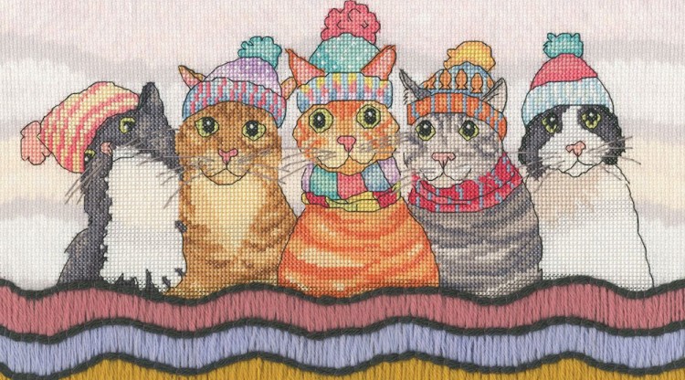 Набор для вышивания Bothy Threads XEB2 A Cosy Clowder (Уютный Клаудер)