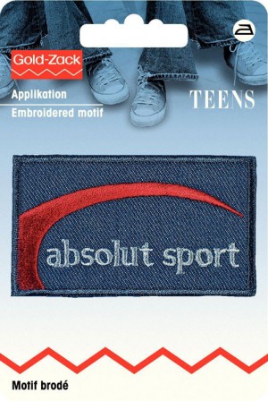 Prym 925617 Термоаппликация джинсовый ярлык "Аbsolut sport"