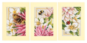 Lanarte PN-0221133 Открытки "Pink Silk Dahlia" (Розовый шелковый георгин) 3 шт.