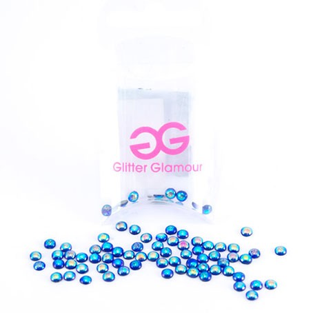 Glitter Glamour 50.0094 Термоклеевые украшения для декора "Cabochons AB Cobalt"