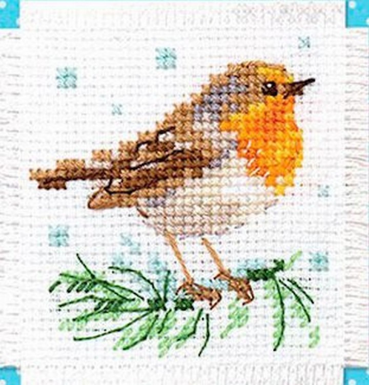 Набор для вышивания Алиса 7-09 Открытка "Малиновка"