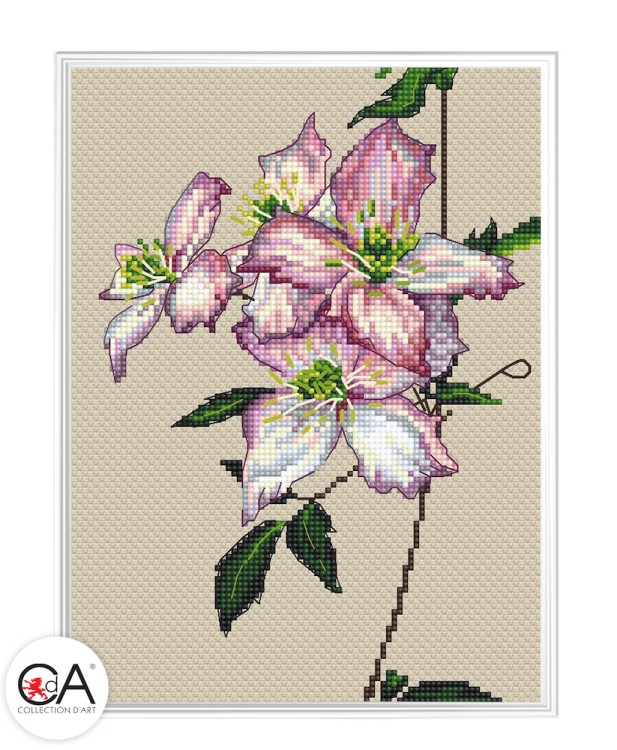 Набор для вышивания Collection D'Art BC8114 Клематис