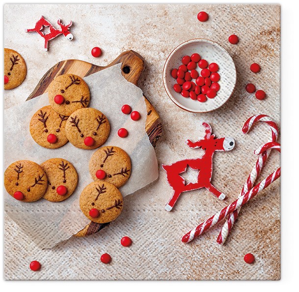 PAW Decor Collection TL232400 Салфетка трехслойная для декупажа "Рождественское печенье"