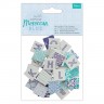 Docrafts PMA174599 Набор букв " Moroccan Blue" на основе из дерева