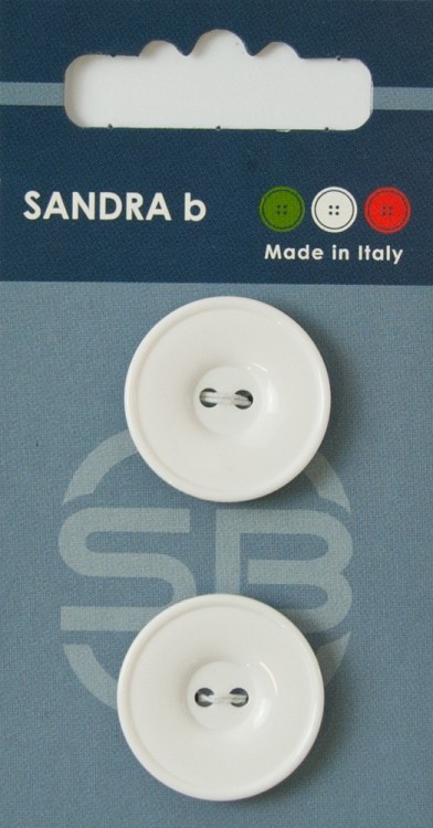 Sandra CARD021 Пуговицы, белый