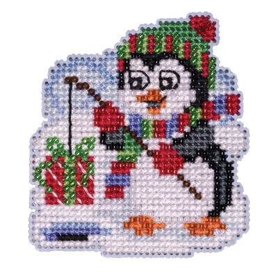 Набор для вышивания Mill Hill MH182336 Fishing Penguin (Пингвин - рыболов)