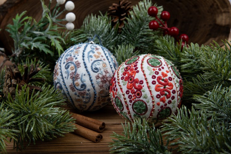 Панна IG-7387 Новогодняя игрушка "Рождественские узоры"