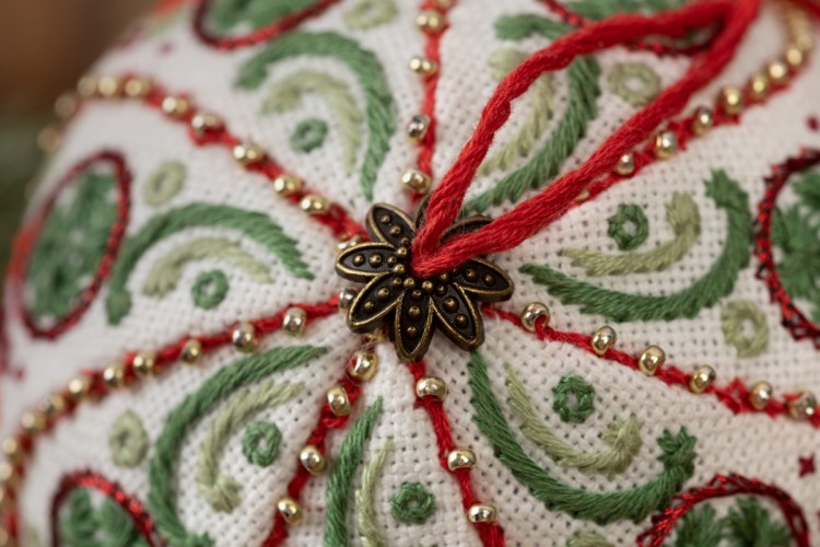 Панна IG-7387 Новогодняя игрушка "Рождественские узоры"