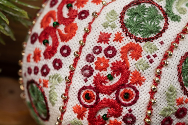 Панна IG-7387 Новогодняя игрушка "Рождественские узоры"