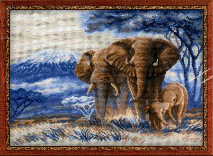 Набор для вышивания Риолис 1144 Слоны в саванне