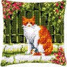 Набор для вышивания Vervaco PN-0184400 Подушка "Кошка среди цветов"
