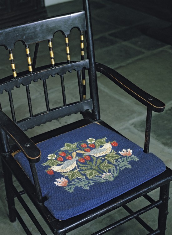 Декоративное вышивание по канве по мотивам рисунков Уильяма Морриса