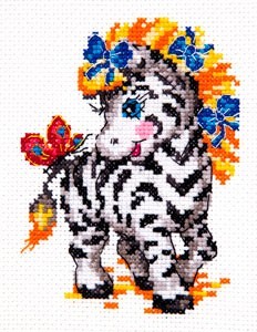 Набор для вышивания Чудесная игла 18-54 Малышка-зебра
