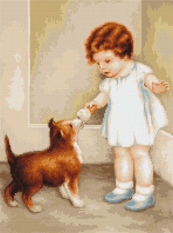 Luca-S B372 Девочка с собакой