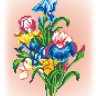 Набор для вышивания М.П.Студия КН-407 Цветы ириса