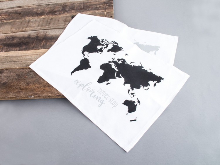 Rayher 45106000 Трафарет "World Map" в наборе со шпателем-скребком