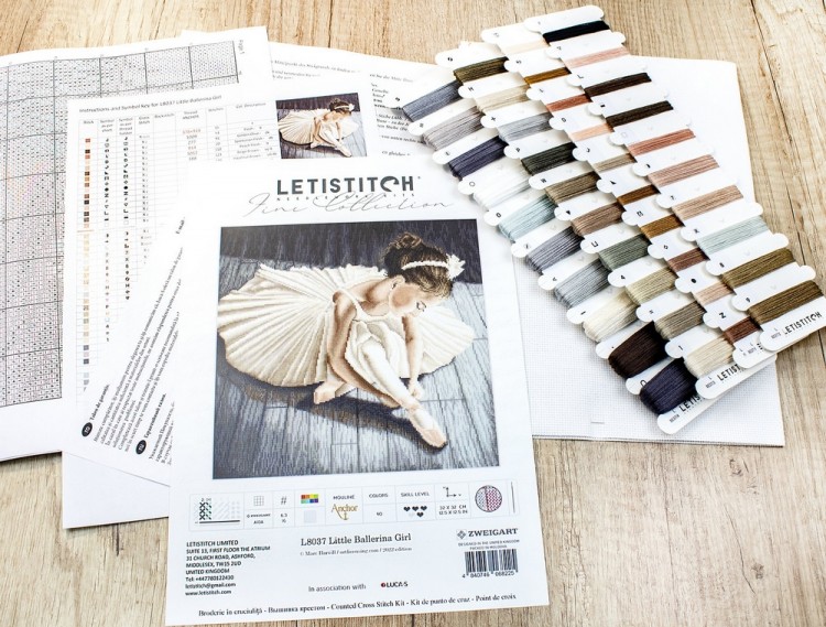 Набор для вышивания LetiStitch L8037 Little Ballerina Girl (Маленькая балерина)
