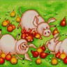 Конек 1394 Свинки в грушах