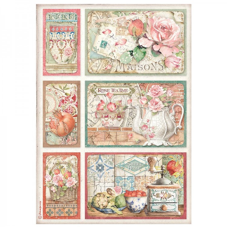Stamperia DFSA4653 Бумага рисовая "Casa Granada cards"