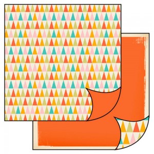 Stamperia SBB196 Бумага двухсторонняя для скрапбукинга "Треугольники в стиле ретро"