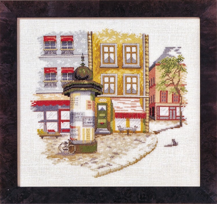 Набор для вышивания Oehlenschlager 02050 Улица с почтовой колонной