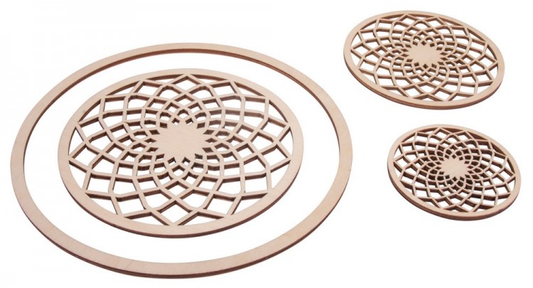 Rayher 62826000 Основа для ловца снов "Диски с филигранями и кольцо"