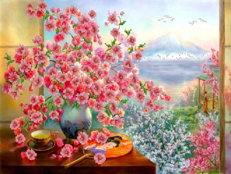 Каролинка ТКБЦ 3078 Букет сакуры