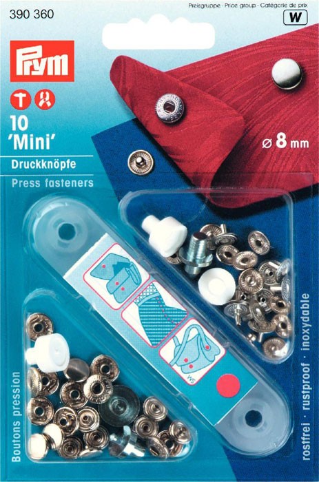 Prym 390360 Кнопки Мини для легких тканей