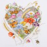 Набор для вышивания Lanarte PN-0212837 A Heart of Flowers (Сердце из цветов)