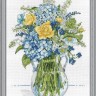 Набор для вышивания Design Works 2866 Blue & Yellow Floral