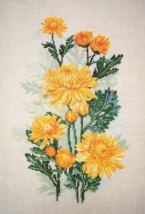 Набор для вышивания Марья Искусница 04.004.06 Желтые хризантемы
