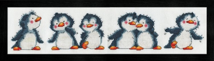 Набор для вышивания Design Works 3253 Пингвиний ряд