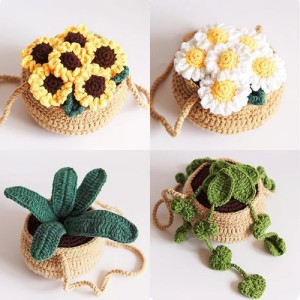 YoHobby yoli.004 Амигуруми крючком "Цветы в кашпо"