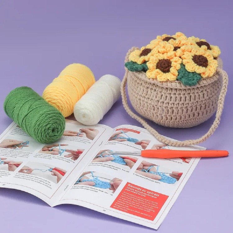 YoHobby yoli.004 Амигуруми крючком "Цветы в кашпо"